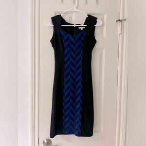 Charlotte Russe Blue and Black Sleeveless Dress size small